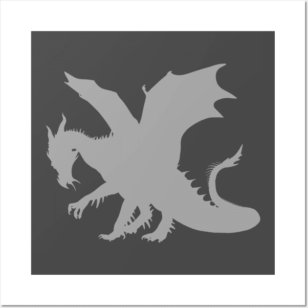 Grey dragon Wall Art by Njuguman